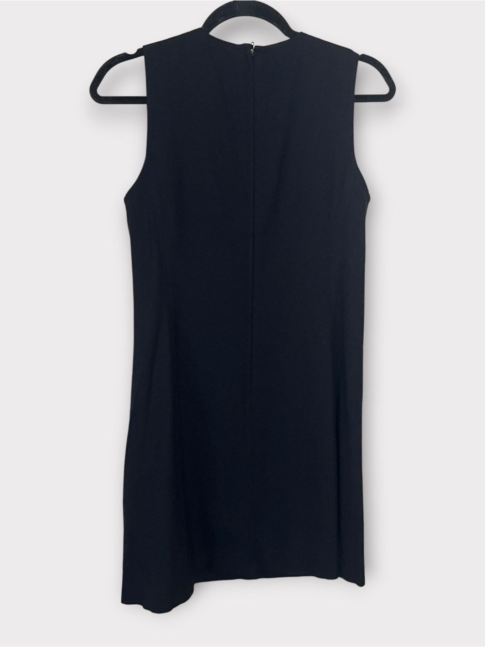 THEORY Black Sleeveless Wool Shift Dress Size 8 Made in USA - Picture 3 of 6